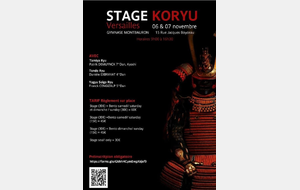 Stage Koryu Versailles 06/07 Novembre 